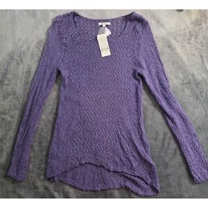 Mudd Jeans Mixed Marl Pullover Women's Top Large Purple
